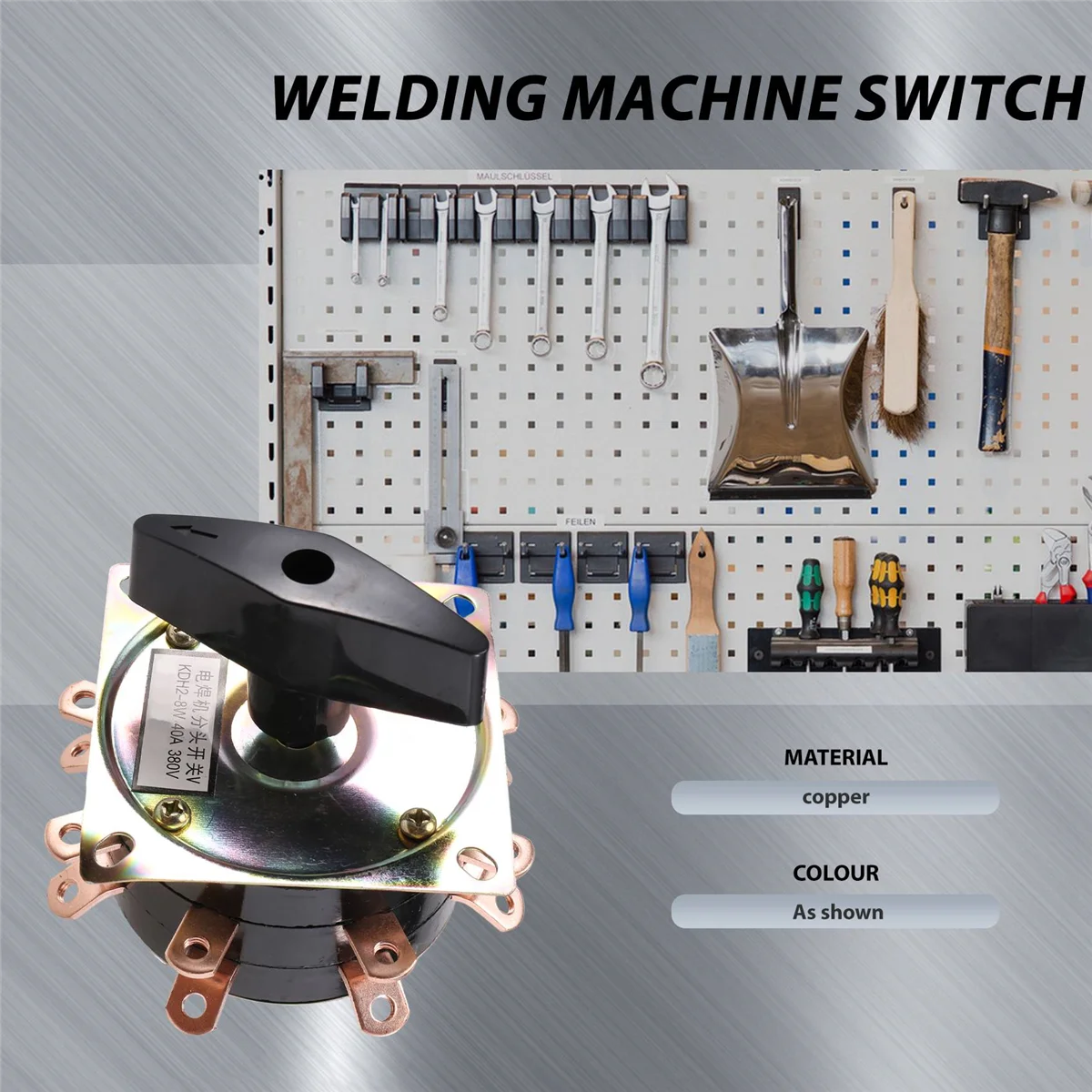 回転式溶接機スイッチ,銅針,銀メッキ,2相,KDH-40, 2-8コンタクタ,8ビット,16ピン,40a