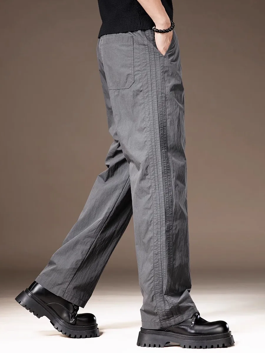 

Мужские брюки Palm Ci из ледяного шелка с охлаждающим эффектом для активного отдыха, летние тонкие быстросохнущие спортивные повседневные брюки американского стиля, длинные штаны