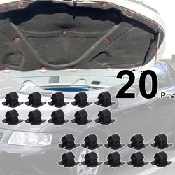 20Pcs For Audi A3 1996 - 2020 A1 8X A4 B6 B7 B8 B9 A5 8T A6 C5 C6 A7 A8 Bonnet Engine Hood Sound Deadener Insulation Clips Rivet