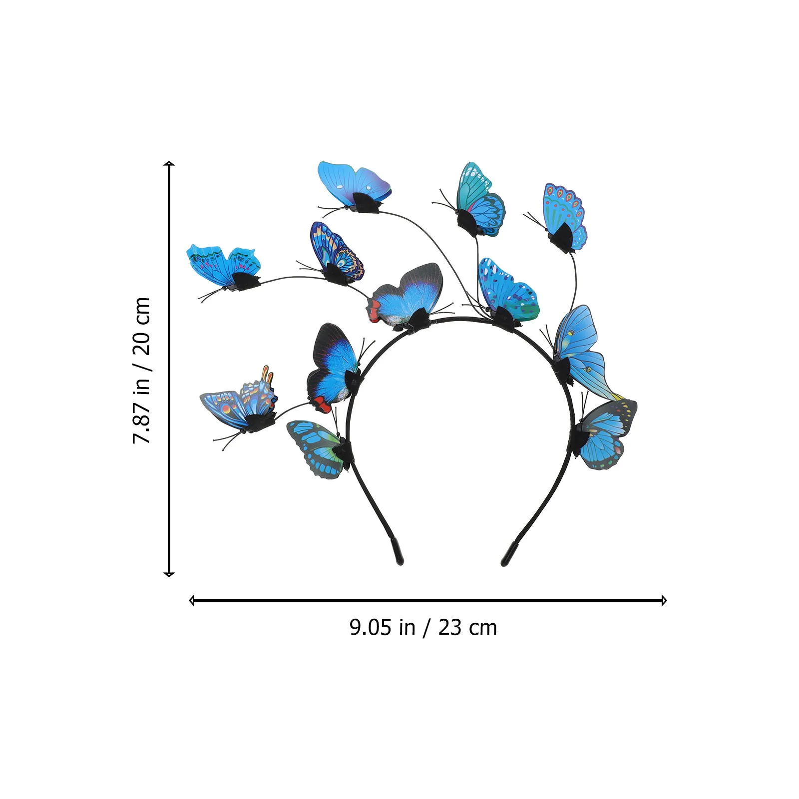 

2 Pcs Butterfly Hairb Ultra Lightweight Women Hair Accessories Wedding Bride Tea Party Garden Butterfly Headb Event