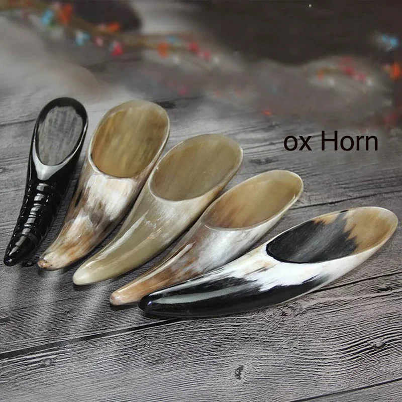 

Natural Horn Scraping Tube Back Artifact Horn Tube Black Massage Facial Beauty Whole Body Universal Collection small ornaments