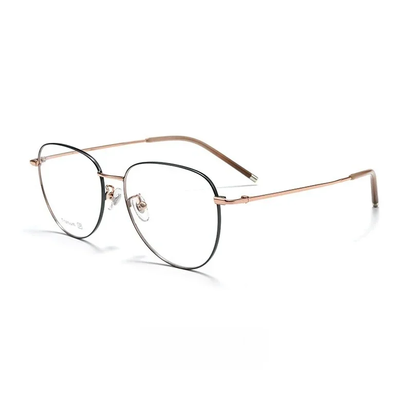 

Овальные оптические очки в стиле ретро для мужчин и женщин, сверхлегкие титановые модные очки-пилоты, простой дизайн, линзы на заказ 8201