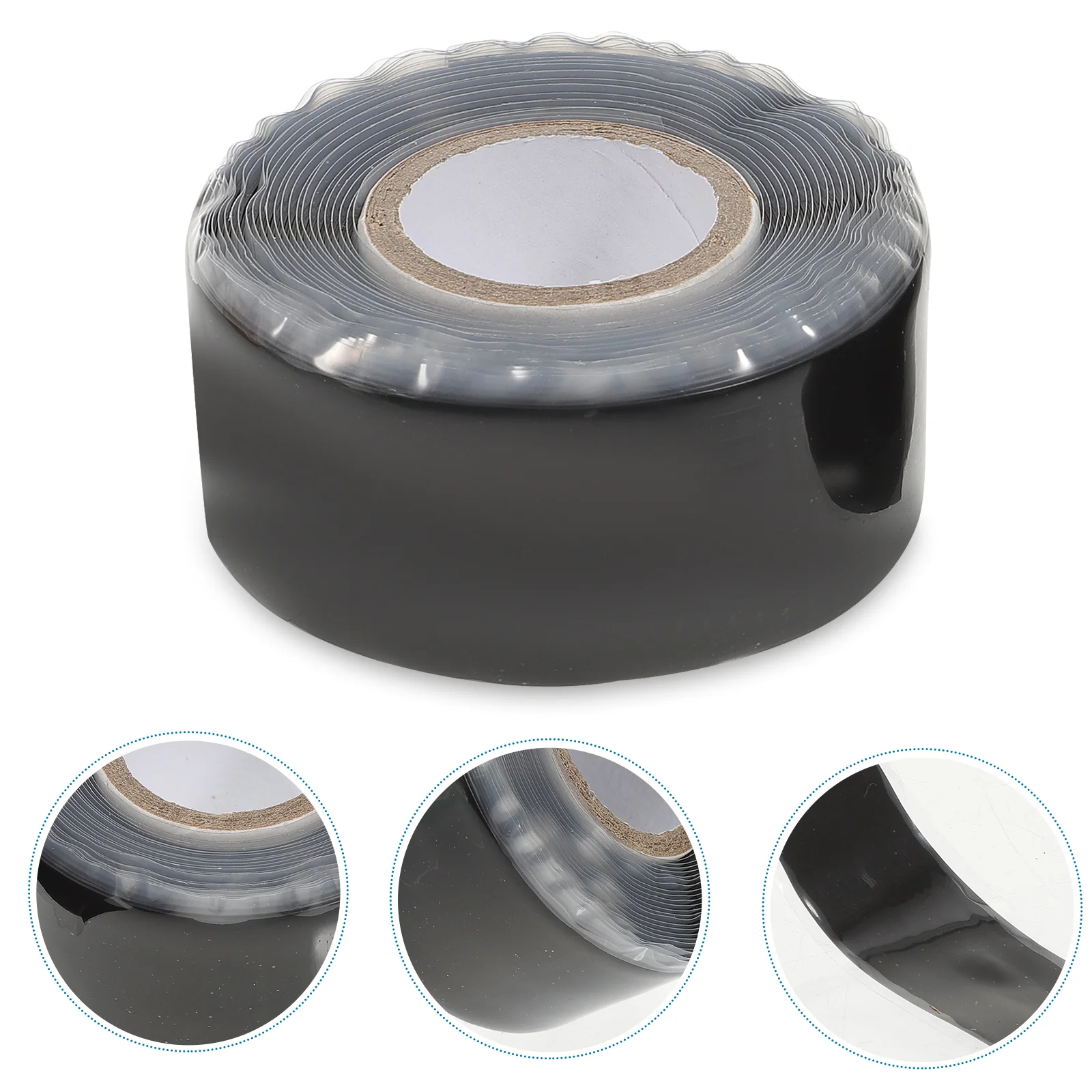 2 Pcs Water Pipe Repair Tape Sealing Black Duct Rubber Band Repairing for Plumbers