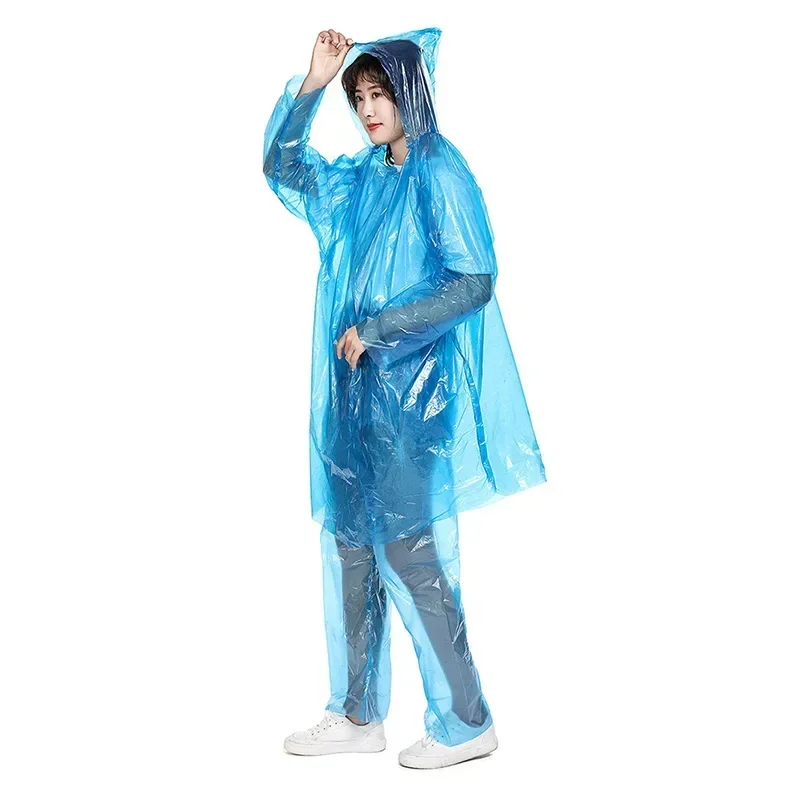 

Disposable Raincoat Adult Emergency Waterproof Rain Coat Hiking Raincoat Camping Hood Rain Clothes Covers Rainwear Poncho Pants