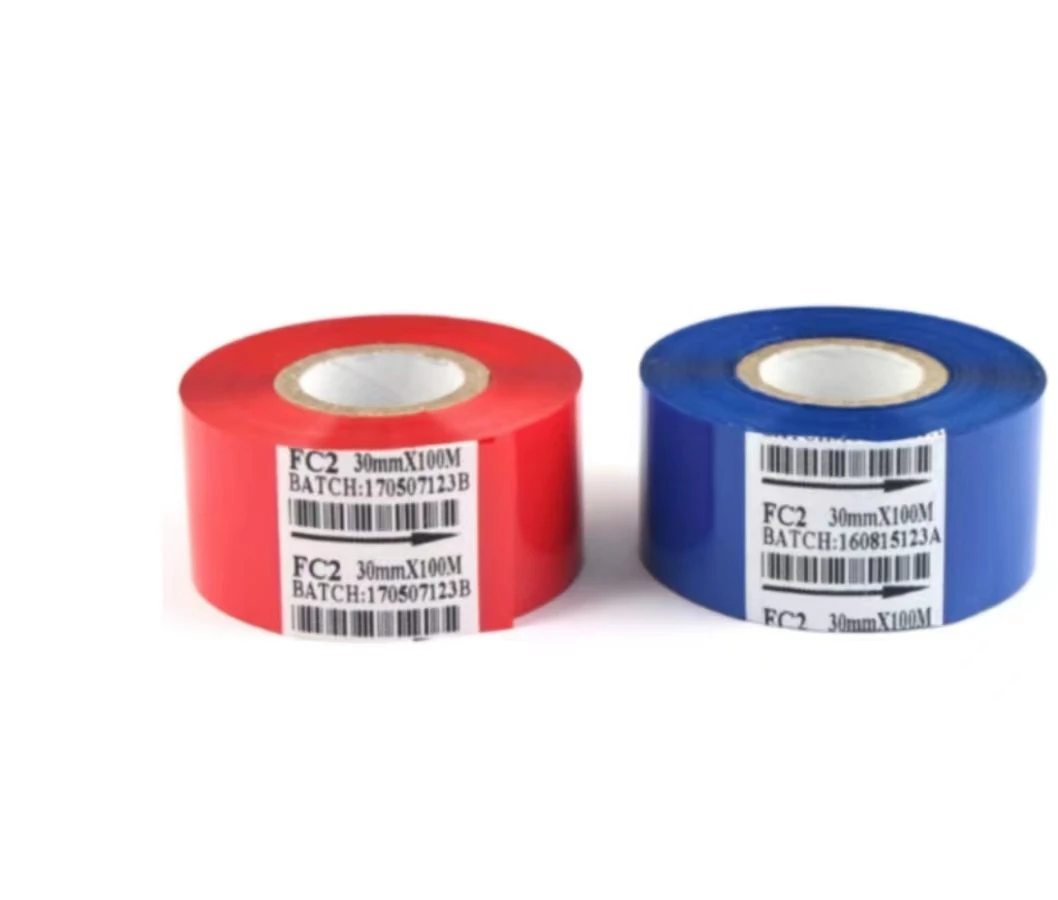 FC2 Red Blue Thermal printer ribbon ink thermal transfer ribbon circular red and blue ribbon code band