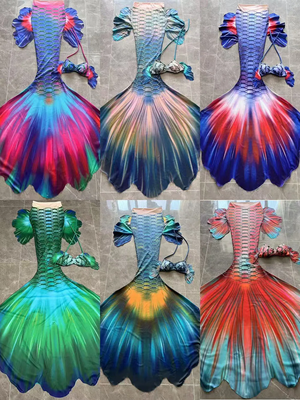 

High Quality Adult Mermaid Tail Color Mermaid Diving Flippers Aquarium Mermaid Diving Swimsuit Underwater Diving Photography