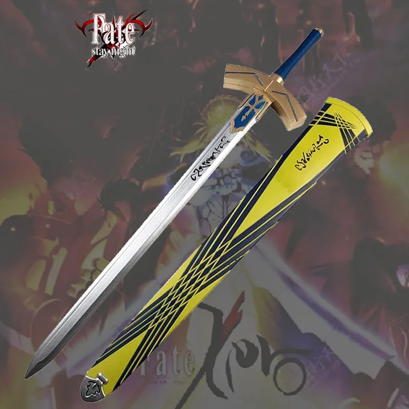 Fate Stay Night Sword Sets Victory Holy Sword Saber Weapon The Sword in the Stone 1:1 Cosplay Model Rubber Unsharpene