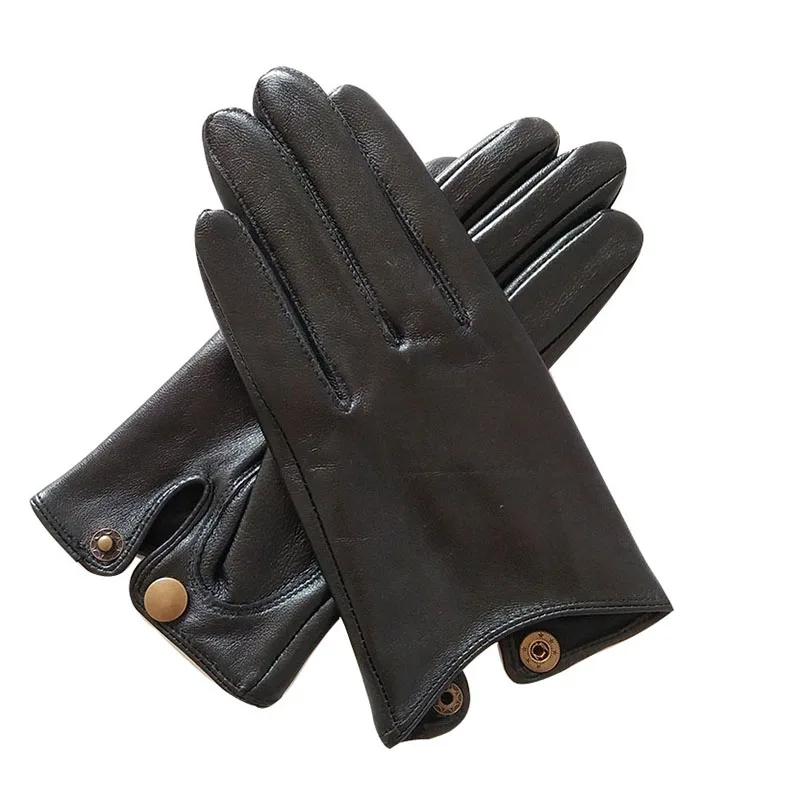 2024 Half Palm Glove Driving Fashion Genuine Real Goat Leather Gloves Women Fashion Mittens Real Leather G595