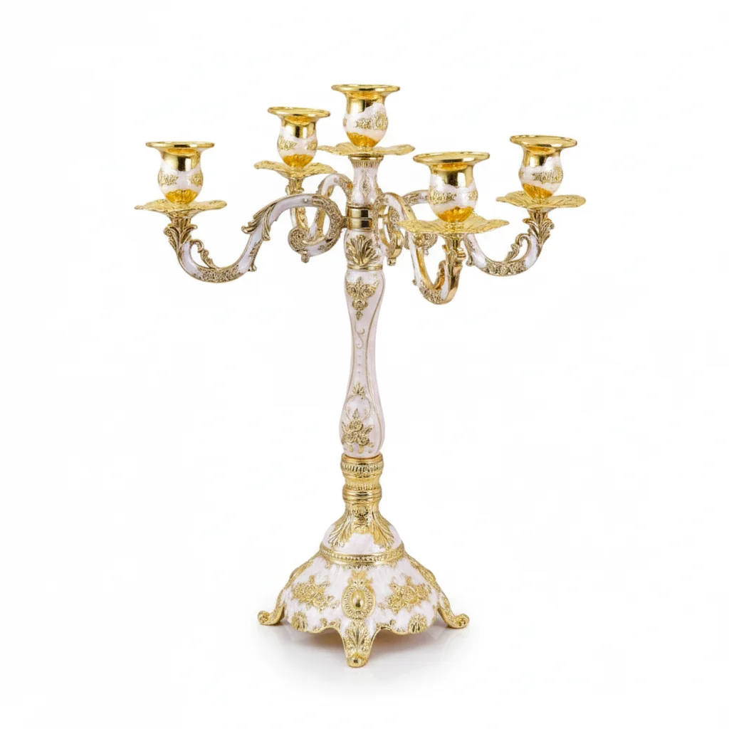

Vintage Bronze Candelabra Metal 5/3 Heads Candle Holders Wedding Candlesticks Table Centerpiece Candle Stand Home Decoration