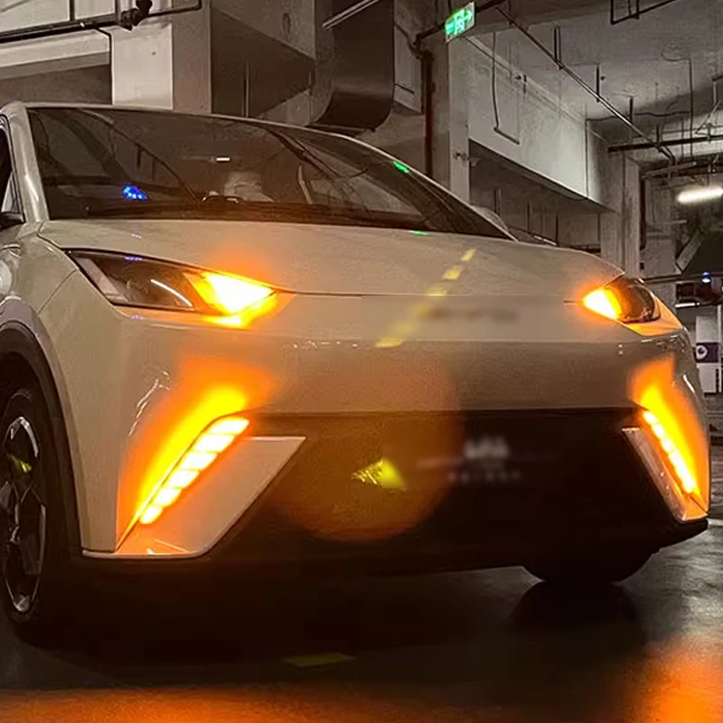 

TYPY Car LED Daytime running light For BYD Dolphin Mini 2023 2024 fog lamp cover DRL with flowing turn signal Front fog light