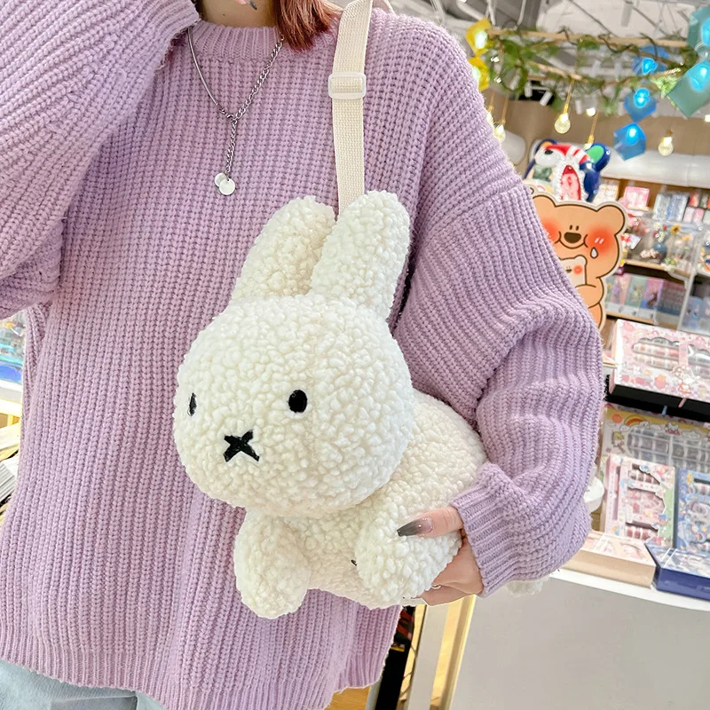 New Pattern Plush Fashion Shoulder Bag Kawaii Originality Versatile Senior Miffys Plush Necessary Cartoon Messenger Bag