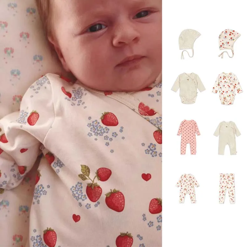Pre-sale(ship in April) 2025 KS Girl Printed Pants Baby Boys Rompers Toddler Girls Clothes Birthday Baby Clothes Set Newborn