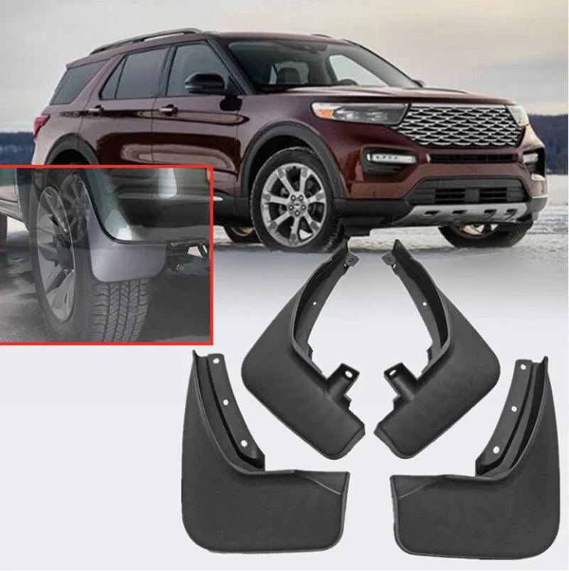 Conjunto de 4 Peças de Protetores de Lama para Carro, Acessórios de Para-lamas para Ford Explorer 2020 2021 2022, Protetores de Lama, Protetores contra Respingos
