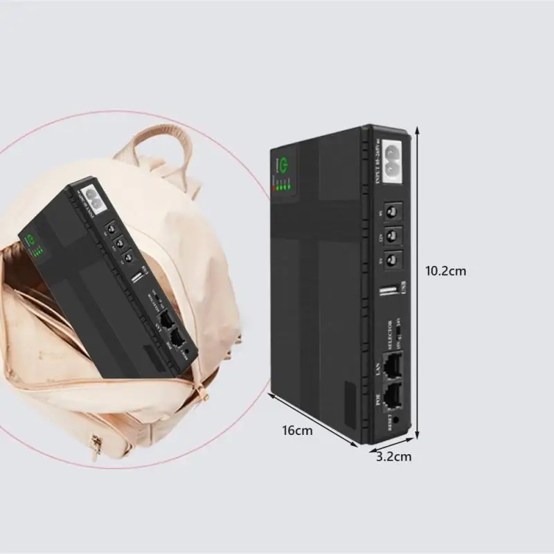 36W 1036P Router 5V9V12V Optical Cat Monitor Power Backup Mobile Continuous Power Source with Direct Current UPS Power