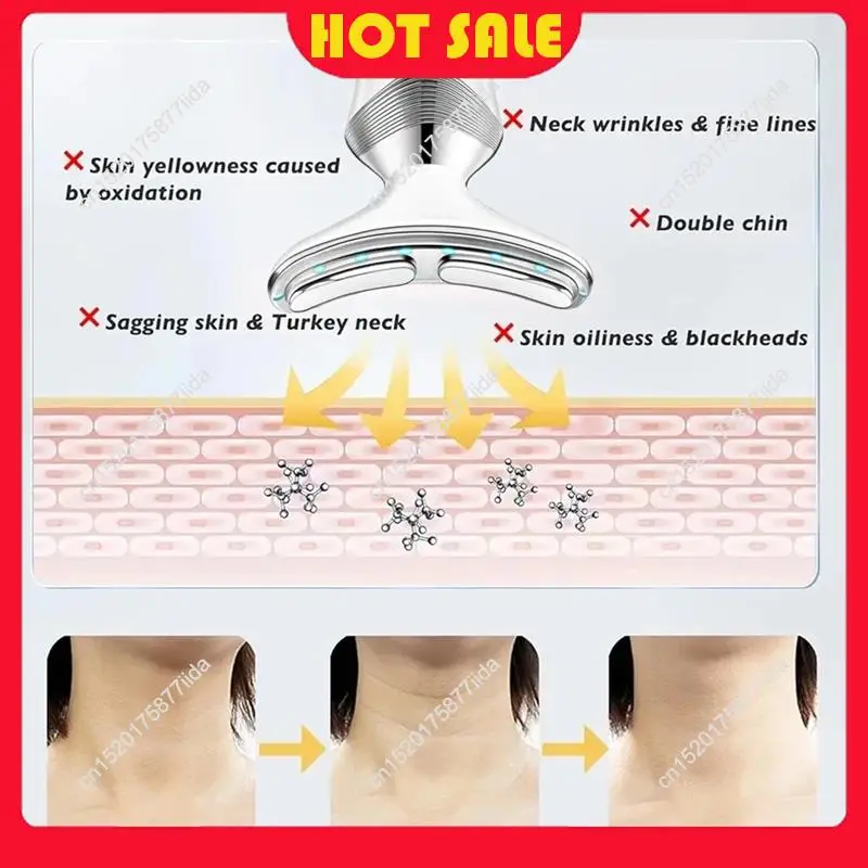 Hot Deal-Neck Beauty Cervical Massager Multi-Function Neck Massage Device Nasolabial Fold Removal Tool