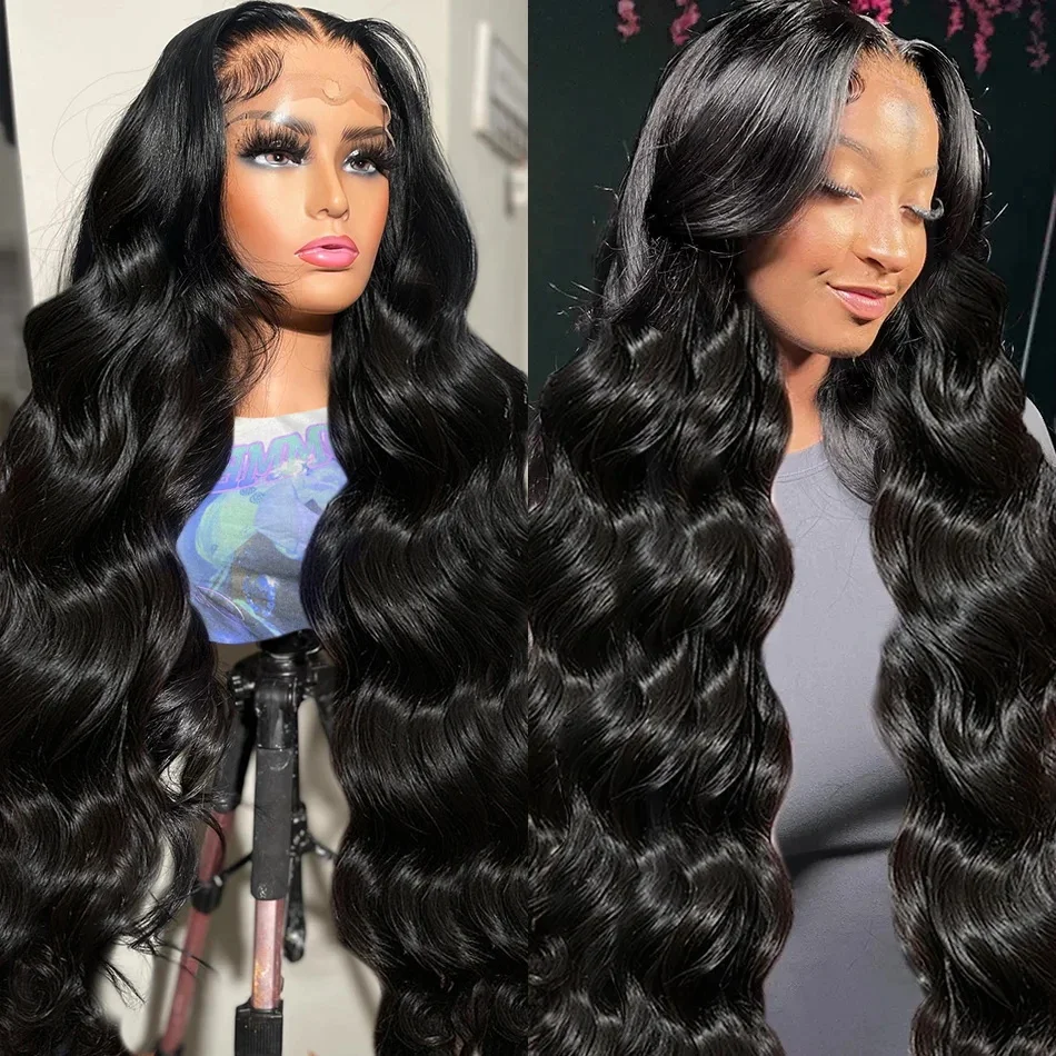 Nadine Body Wave 13x4 Lace Front Wig Water Wave Lace Wig 13x6 Transparent Lace Frontal  Brazilian Women Human Hair Wigs 40 Inch