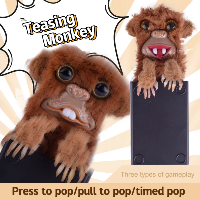 Surprise Prank Monkey Toy Interactive Fun Monkey Plush Doll Toy Cartoon Prankster Toys For Kid Halloween Gifts