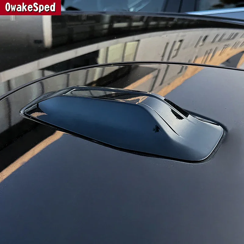 สําหรับ BMW 5 Series i5 G60 2024 เสาอากาศภายนอก SHARK Fin Trim Hood ตกแต่งคาร์บอนไฟเบอร์สี Decals รถอุปกรณ์เสริมสติกเกอร์