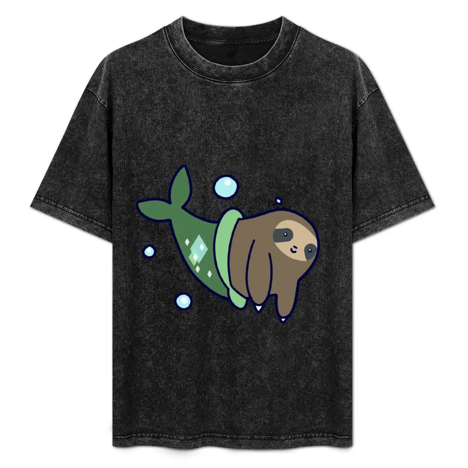 

Mermaid Sloth T-Shirt anime stuff Clothing man t shirt oversized t shirt men