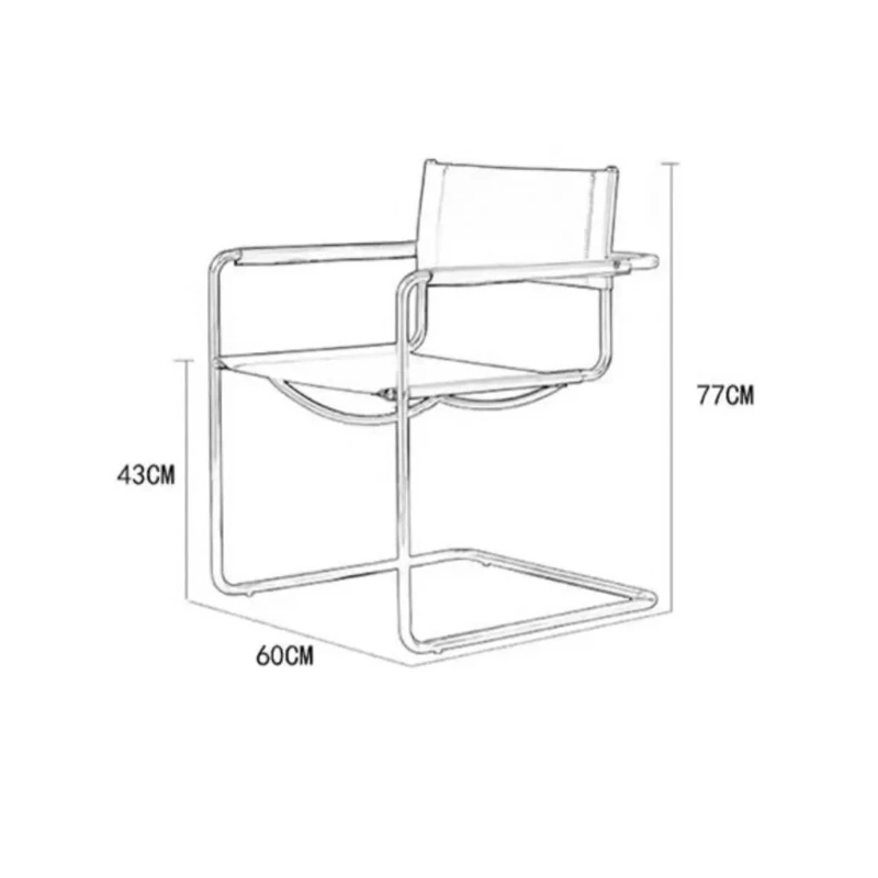 Vintage Modern Nordic Stainless Steel Dining Chair Ergonomic Office Armchair Retro Home Furniture Popular Designer Chair image 3