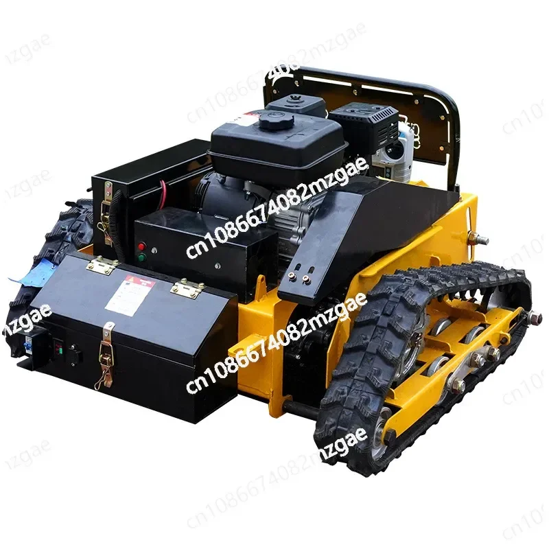 Remote Control Household Gasoline Waste Land Recycling Diesel Mower New Small Gasoline Remote Control Grass Crusher