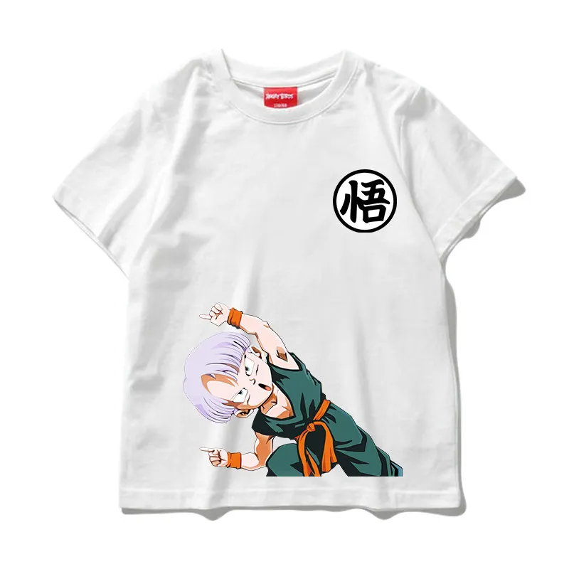 Dragon Ball Goten Trunks Fusion Dance Baumwoll-T-Shirt, Jungen Mädchen Harajuku Streetwear Anime Kurzarm-T-Shirt, Retro Casual Kinder-T-Shirt – Detail 8