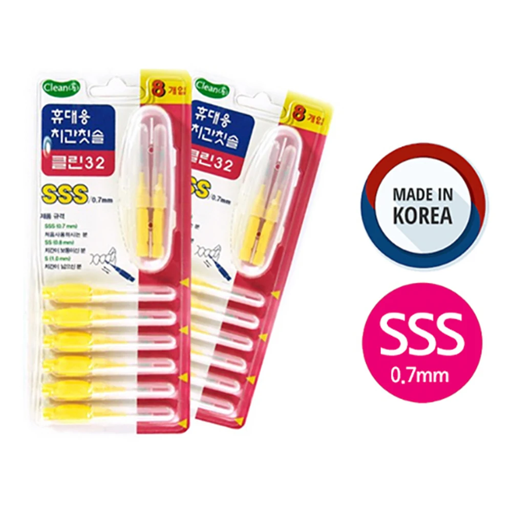 Portable Interdental Toothbrush 8P SSS Floss Lit Tooth Brush