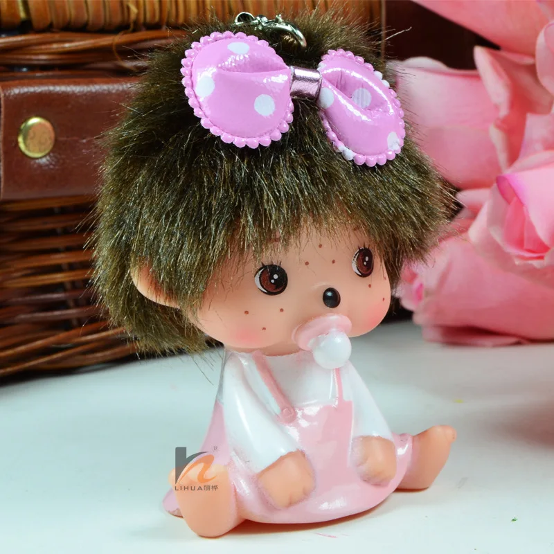 

New Monqijqij Keychain Anime Figure Cute Cartoon Keyring Car Pendant Desktop Ornament Wedding Gifts