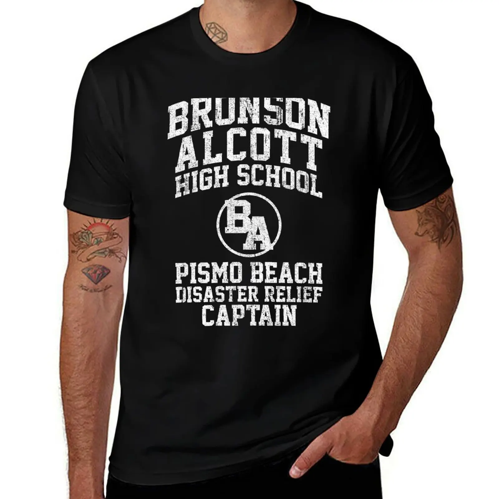 Bronson Alcott High Pismo Beach Disaster Relief Captain - Clueless T-Shirt man t shirts for men casual T-Shirt