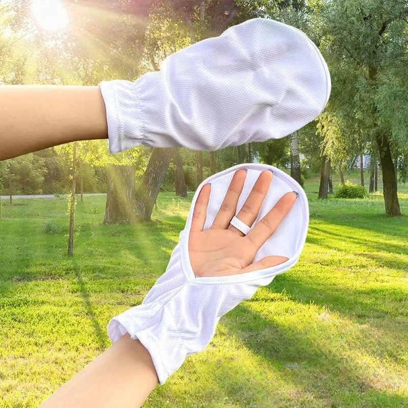 Summer sunscreen gloves Outdoor riding equipment loose UV anti-slip breathable short gloves