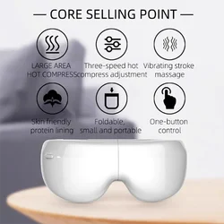 Smart Eye Massager Airbag Vibrating Hot Compress Massage Eye Fatigue Relief Sleep Improvement Relaxation Anti-Eye Bag Bluetooth