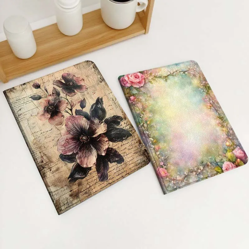 

Art Retro Popular Flower For Xiaomi Redmi Mi Poco Pad 2 5 6s 7 7s Ultra Pro Max 14 12.4 12.1 inch Soft Tablet Case Gift