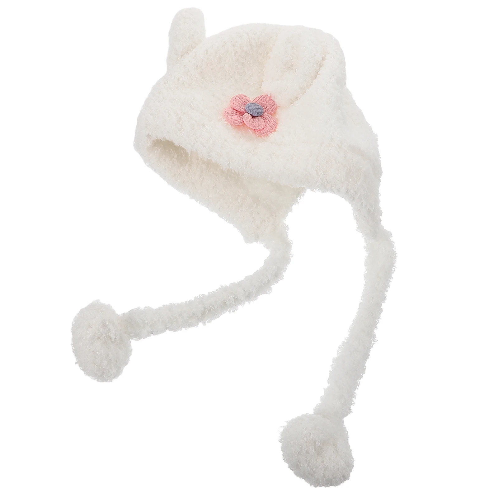 

Baby Winter Ear Hat Thick Material Warm Beanie Girls Boys White Yellow Toddler Newborn Infant Scarf Mittens Set Cold