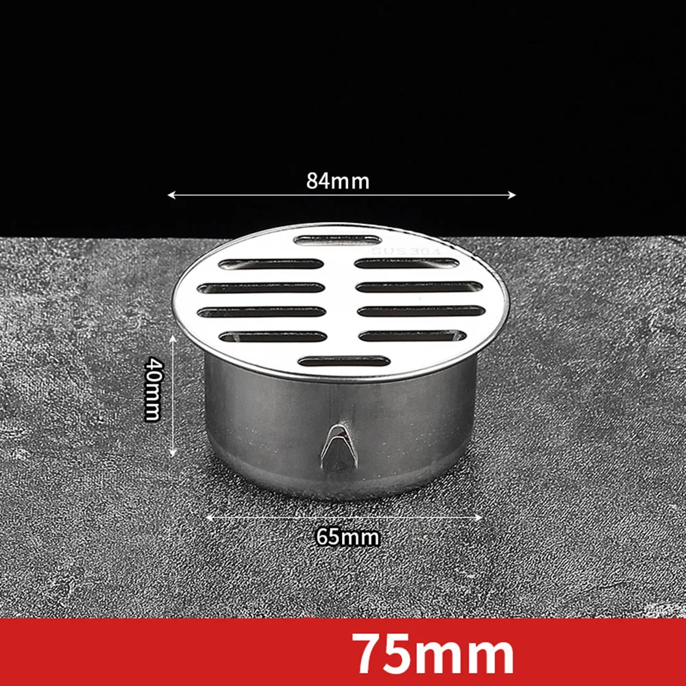 Outdoor Balcony Floor Drains Anti-blocking Drainage Roof Cover Rain Pipe Cap Stainless Steel Rooftop Floor Drain 50-200mm