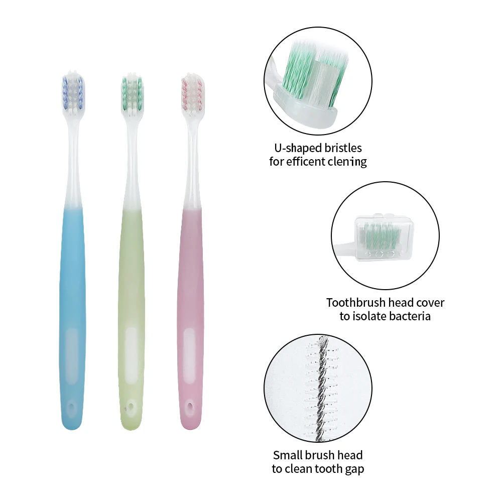 5pcs Orthodontic Toothbrush With Interdental Brushes Clean Ortho Braces Dental Tooth Brush Soft Bristle Toothbrush Oral Care