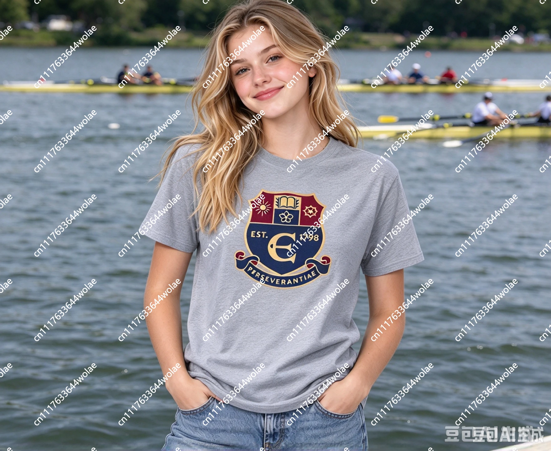 2026 Crew Girl Merch EASTON PREP Style Tank EAGLES Rowing Team Uniform Sports Top Summer New Women's American Preppy T-Shirt