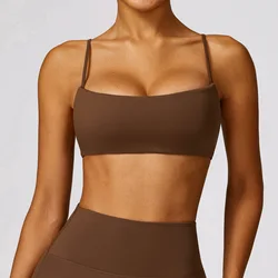 Women's Strap Sports Bra Threaded Breathable Bra Sexy Beautiful Back Top Push Fitness Yoga Bra Gym Quick Dry Bra Sports Wear
