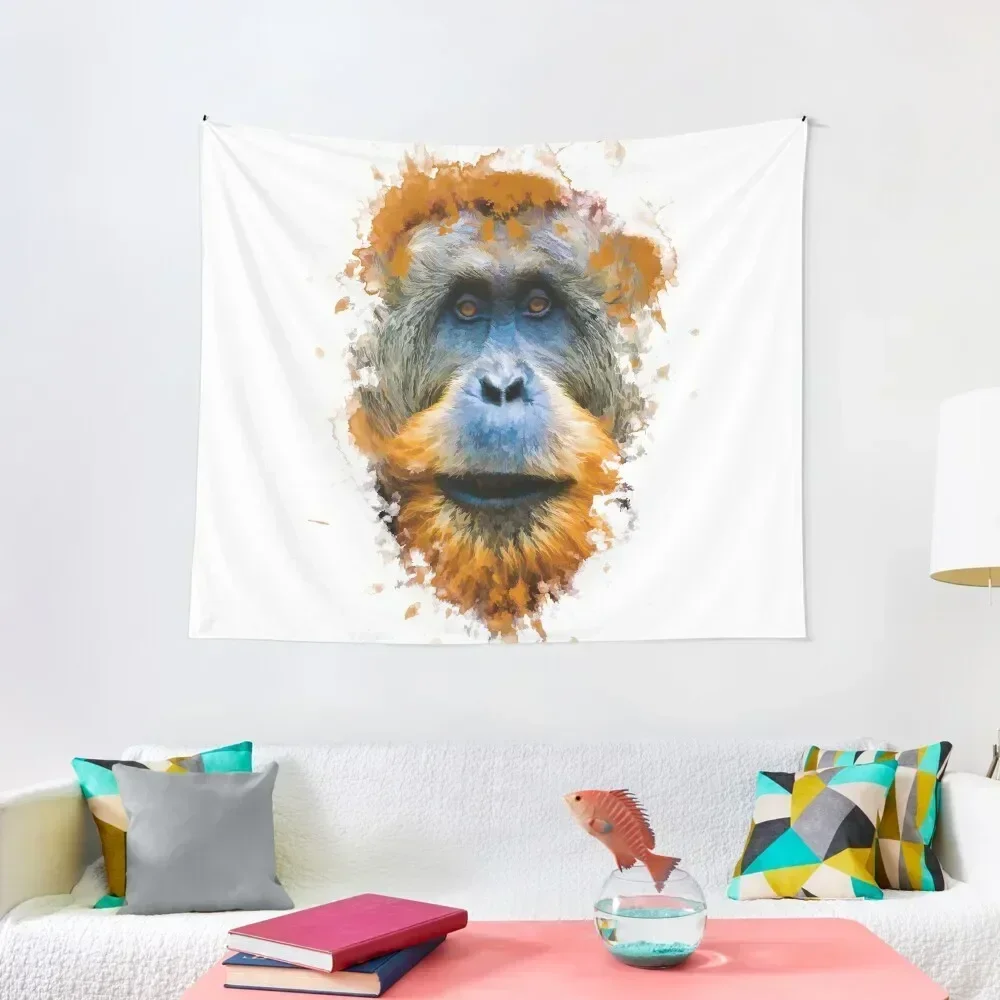 Orangutan monkey Tapestry Room Decore Aesthetic Living Room Decoration Tapestry