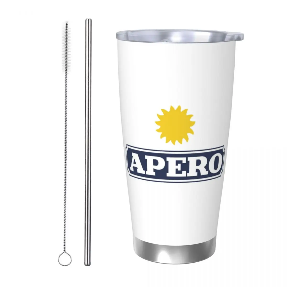 

Aperitif Apero Stainless Steel Tumbler Vacuum Insulated Mugs Thermal Cold Cup Straw With Lid 20oz