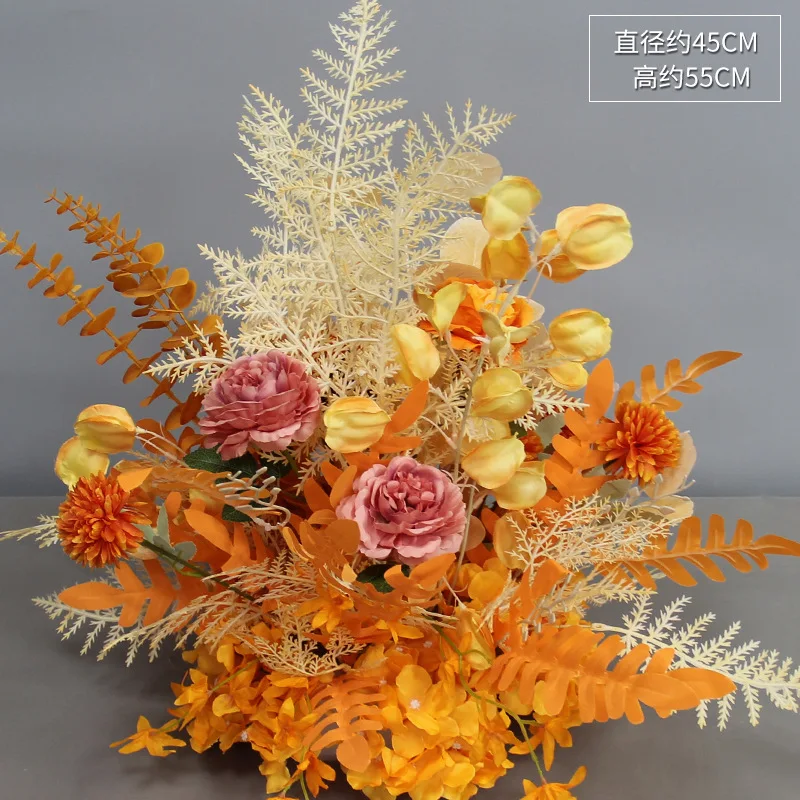 2個セット-45x55cm-ウェディングロードフラワー-シミュレーションホテルテーブルポット-tステージアレンジメント-ウェルカムエリア装飾フラワーボール