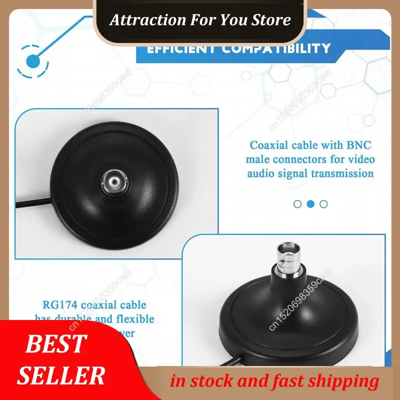 Hot Selling Wireless Antenna Base Microphone Antenna Base With Magnet 3 Meter Rg174 Cable Bnc Male Aerial