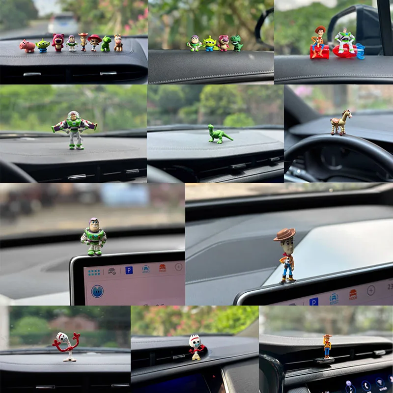 

Мультяшный трехоокий мальчик Базз Лайтер Вуди, милая фигурка салона автомобиля, центральная консоль, декор, аксессуары, креативная фигурка куклы