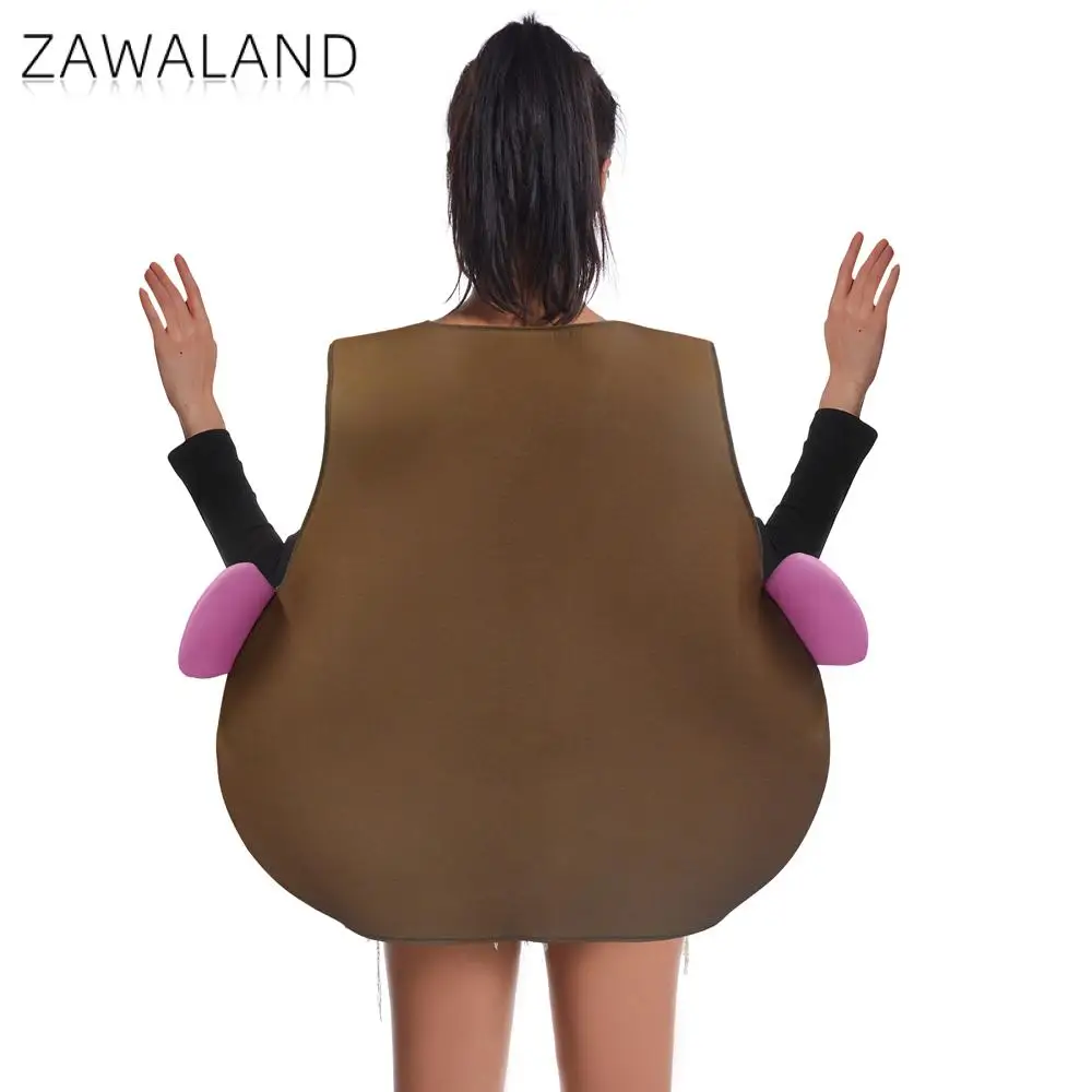 Zawaland-Costume d'Halloween Drôle pour Enfant et Adulte, Vêtement de Carnaval, avec Tabouret en Éponge, Tenue de Spectacle