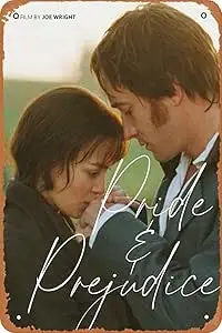 NIUMOWANG Metal Sign - Pride & Prejudice Tin Poster 12 X 8 Inches 1pc sign