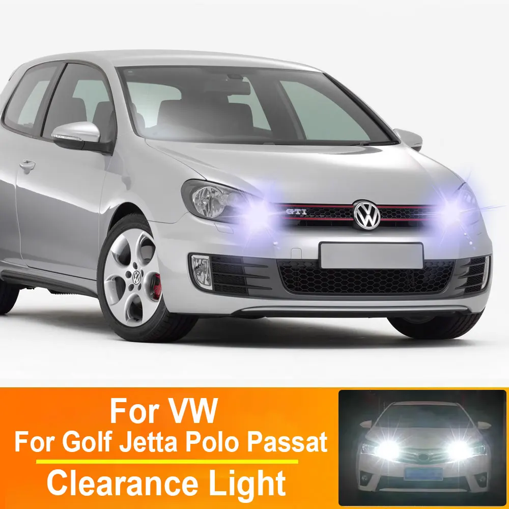 2Pcs T10 W5W LED Clearance Parking Light For VW Golf 2 3 4 5 6 7 Jetta Polo 6R 6C 6N 6N1 6N2 9N 9N3 Passat B5 B6 B7 B8 CC Canbus