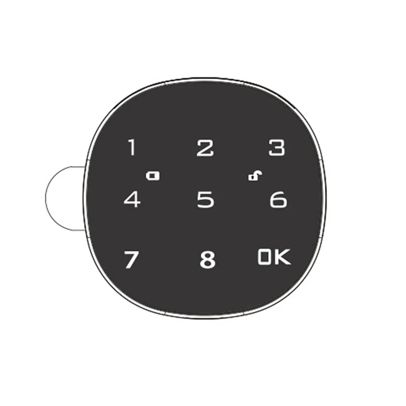 Fechadura eletrônica inteligente digital para caixa de correio, tela sensível ao toque, arquivo, ferro, aço, porta de armário, senha, teclado, fácil de usar, 30mm