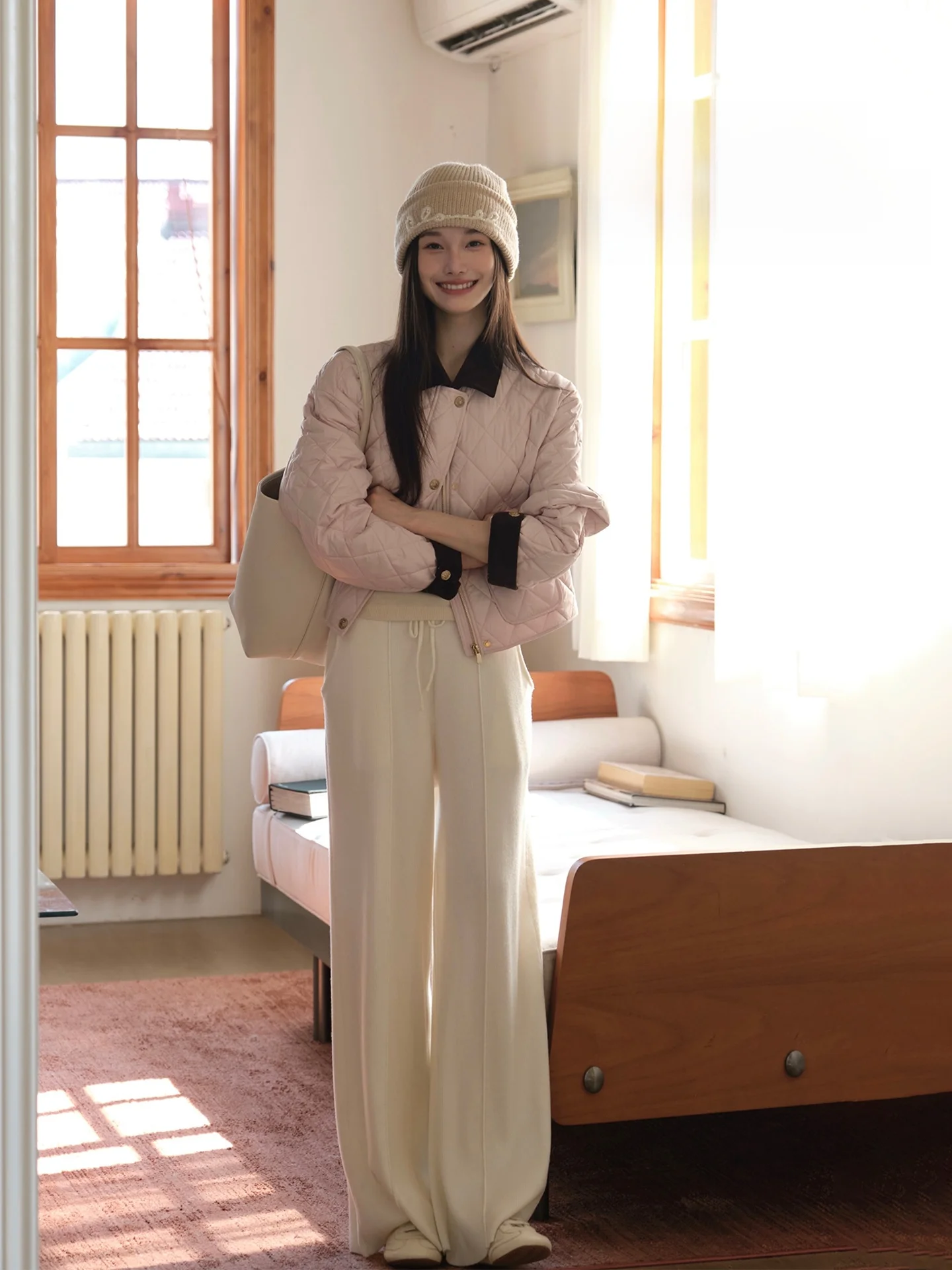 

Комплект ChillCozy Budapest 20: Утепленная куртка из японского хлопка и брюки с защитой от скольжения, женская модная верхняя одежда