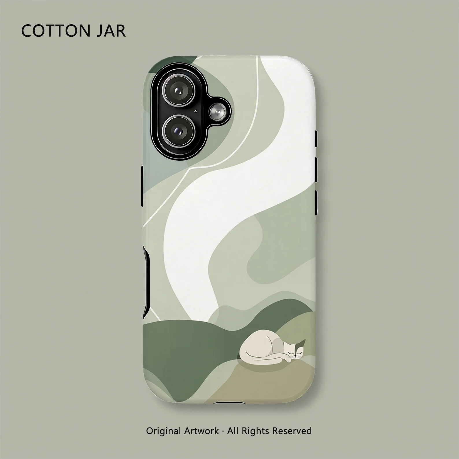 

Minimalist Aesthetic Cat Magnetic Phone Case For iPhone 17 16 15 Pro Max Plus 14 13 12 Double Layer Slim Protective Cover