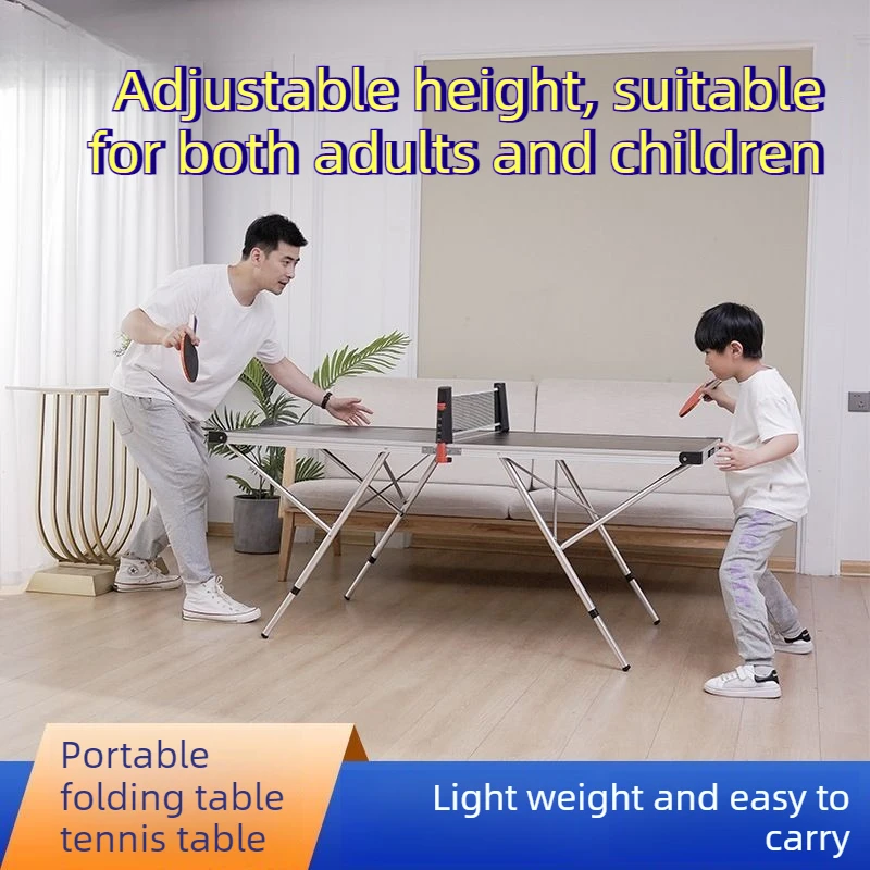Foldable Table Tennis Table Lightweight Adjustable Height Ping Pong Tables Multifunctional Desks Portable Sports Equipments