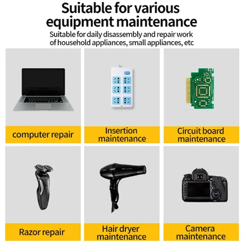 12 In 1 Magnetic Screwdriver Set Cross Flat Shaped Screwdriver Head Multifunctional Precision Handheld Maintenance Tool